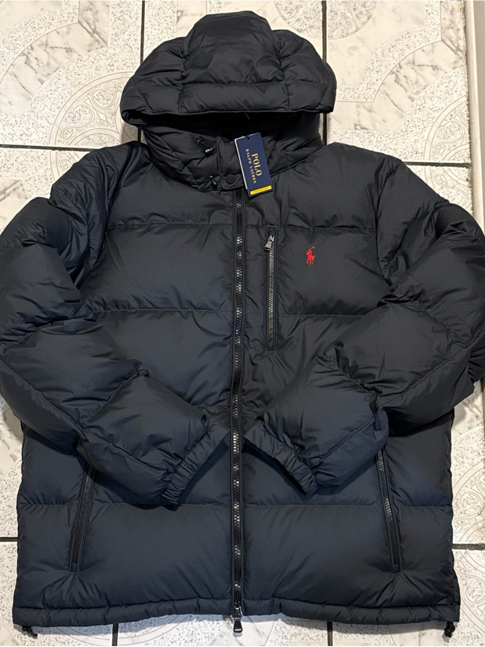 New Polo Ralph Lauren The Gorham Down Hooded Puffer Jacket Black Men’s Size XXL